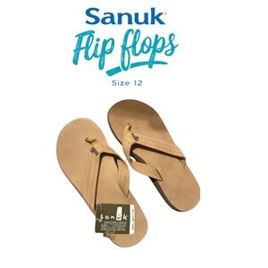 🩴🩴 NWT Sanuk men’s leather flip flops size 12